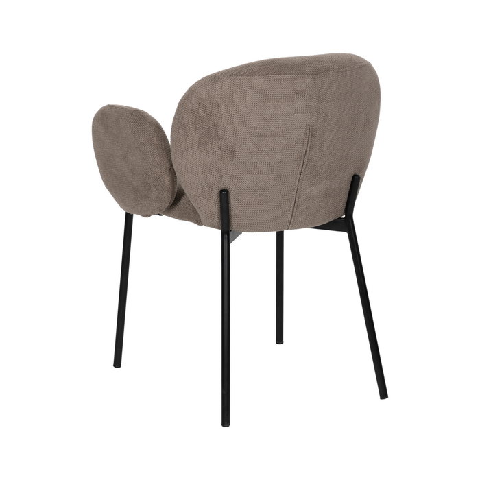 Silla Taupe Tejido-Metal 66 X 60 X 79 cm (Set de 2) Silla Taupe Tejido-Metal 66 X 60 X 79 cm (Set de 2)