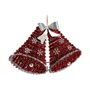 KRIST+ Campanas Navideñas Espumillon con LED Rojo y Plata (Set de 12)