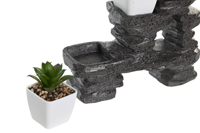 DKD Home Decor Set de 2 Figuras de Monje en Resina, Estilo Oriental