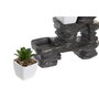 DKD Home Decor Set de 2 Figuras de Monje en Resina, Estilo Oriental