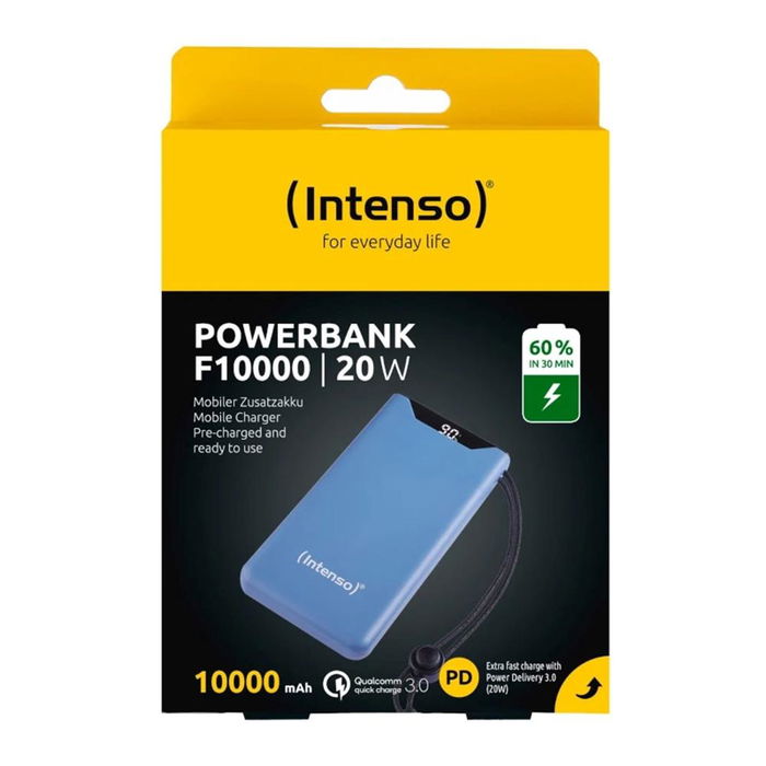 Intenso Powerbank F20000 20000 mAh Carga Rápida 20W USB-C PD USB-A QC PPS Azul Intenso Powerbank F20000 20000 mAh Carga Rápida 20W USB-C PD USB-A QC PPS Azul