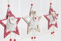 DKD Home Decor Decoración Colgante Estrella MDF Surtido de 3 Colores