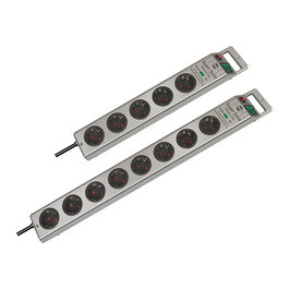 Brennenstuhl Super-Solid 8 salidas AC 4.500 A Plata