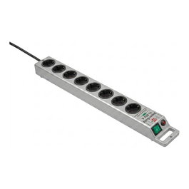 Brennenstuhl Super-Solid Protector contra Sobretensiones 8 Tomas 2.5m Plata