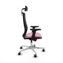 PIQUERAS Y CRESPO Silla de oficina Mardos con mecanismo Sincro/Traslack, Rosa y Negro