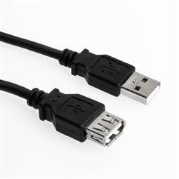 SHARKOON Cable de Extensión USB 2.0 A Macho a A Hembra, 2 metros, Negro, 4044951015412