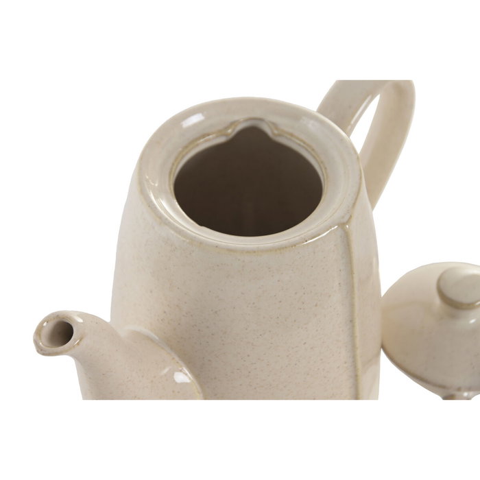 DKD Home Decor Tetera de Gres LIANGFENG 26 Beige 600ml