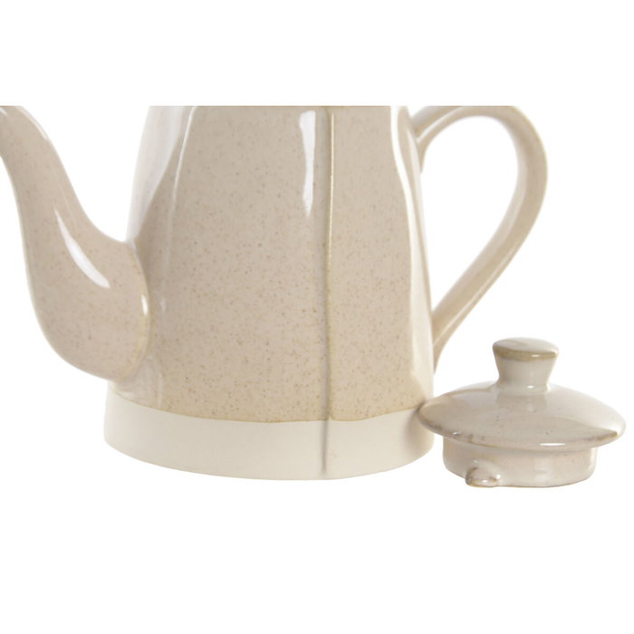 DKD Home Decor Tetera de Gres LIANGFENG 26 Beige 600ml