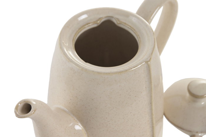 DKD Home Decor Tetera Urban Liangfeng 26 Beige 600ml Gres 12x15x21cm