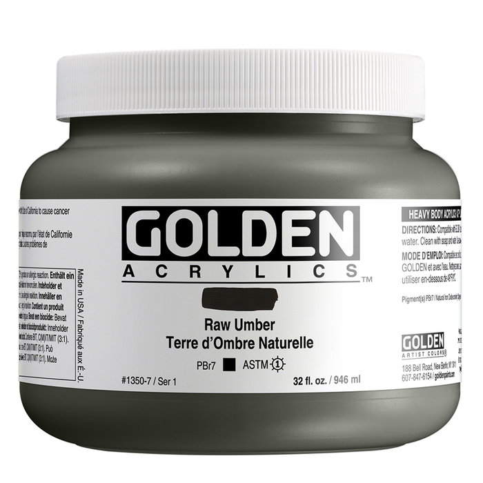 Golden Heavy Body Acrílicos Tierra de Sombra Natural 946 ml Golden Heavy Body Acrílicos Tierra de Sombra Natural 946 ml