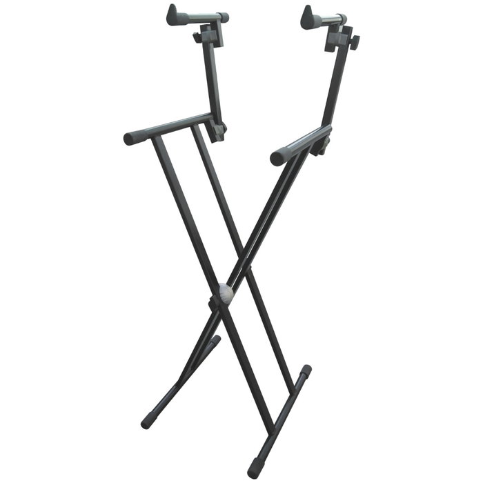 Soporte con Perfil Doble de Dos Alturas para Dos Teclados con Sistema de Seguridad