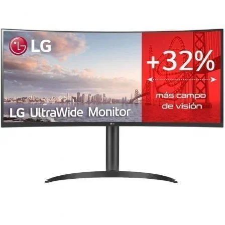 LG 34WQ75C-B Monitor Ultrapanorámico Curvo 34" WQHD IPS. USB-C 90W, HDMI, DisplayPort, AMD FreeSync, Regulable, Negro LG 34WQ75C-B Monitor Ultrapanorámico Curvo 34" WQHD IPS. USB-C 90W, HDMI, DisplayPort, AMD FreeSync, Regulable, Negro