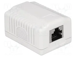 DeLOCK 86196 Toma de red 1 puerto Cat.6A LSA RJ-45 Blanco