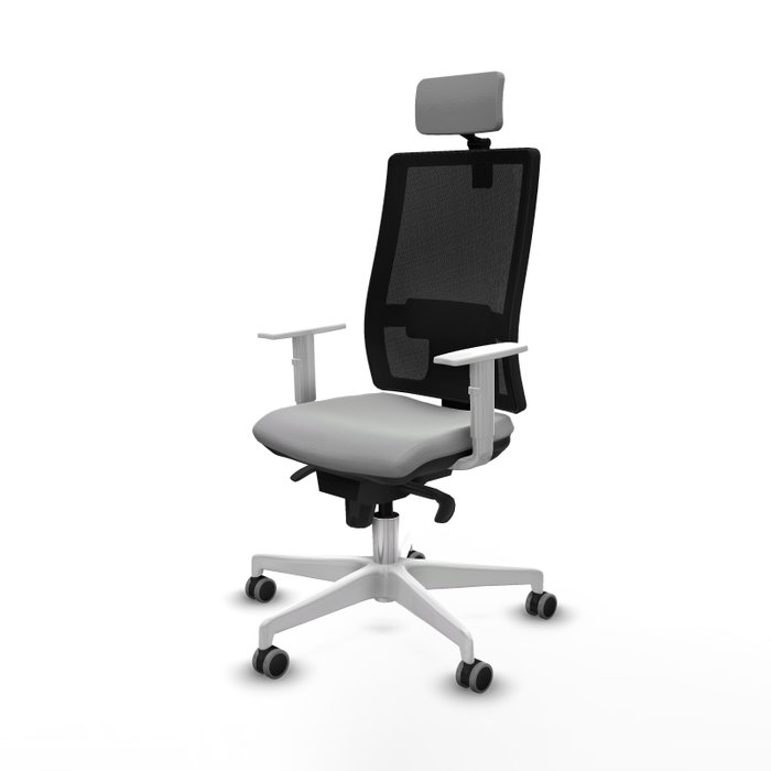 PIQUERAS Y CRESPO Silla de oficina Horna con mecanismo Sincro, Gris claro y Negro PIQUERAS Y CRESPO Silla de oficina Horna con mecanismo Sincro, Gris claro y Negro