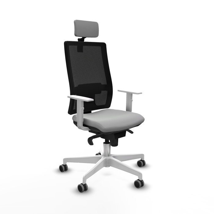 PIQUERAS Y CRESPO Silla de oficina Horna con mecanismo Sincro, Gris claro y Negro PIQUERAS Y CRESPO Silla de oficina Horna con mecanismo Sincro, Gris claro y Negro