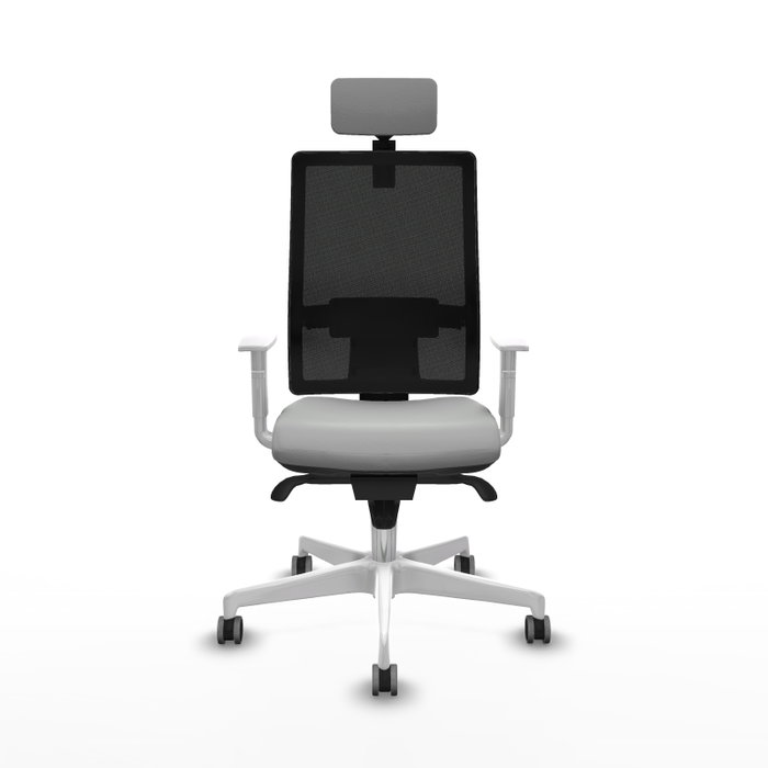 PIQUERAS Y CRESPO Silla de oficina Horna con mecanismo Sincro, Gris claro y Negro PIQUERAS Y CRESPO Silla de oficina Horna con mecanismo Sincro, Gris claro y Negro