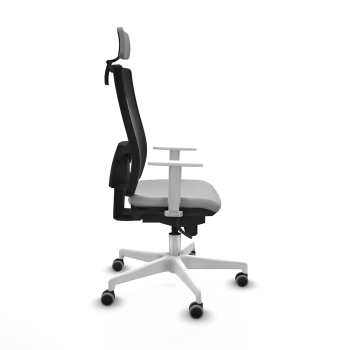 PIQUERAS Y CRESPO Silla de oficina Horna con mecanismo Sincro, Gris claro y Negro PIQUERAS Y CRESPO Silla de oficina Horna con mecanismo Sincro, Gris claro y Negro