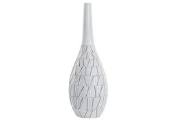 DKD Home Decor Jarrón de Resina Blanco Nokko 18x18x50 cm