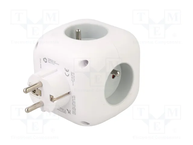 QOLTEC Regleta de alimentación con 3 conectores hembras