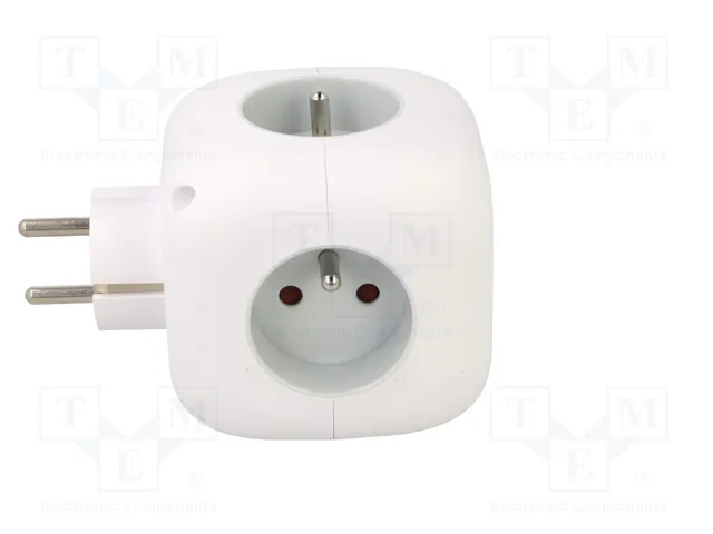 QOLTEC Regleta de alimentación con 3 conectores hembras