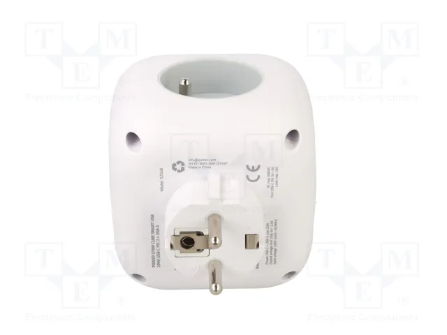 QOLTEC Regleta de alimentación con 3 conectores hembras