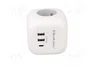QOLTEC Regleta de alimentación con 3 conectores hembras