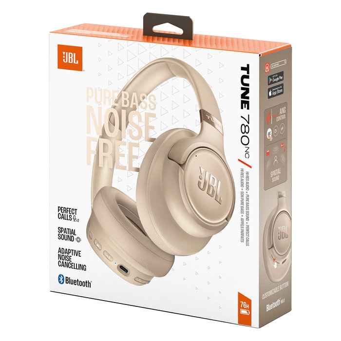 JBL Tune 780NC Auriculares Inalámbricos con Cancelación de Ruido Beige