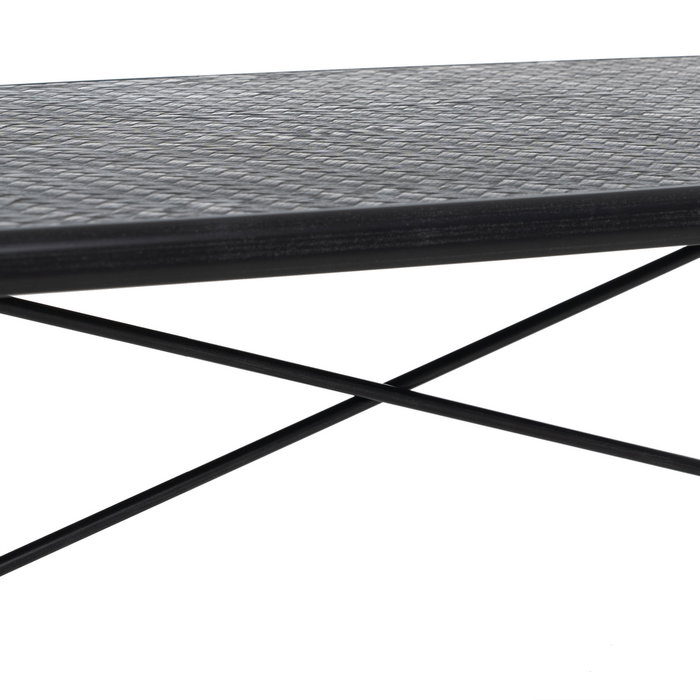 Mesa Centro Negro-Natural Dm-Metal 109,50 X 60 X 40,50 cm