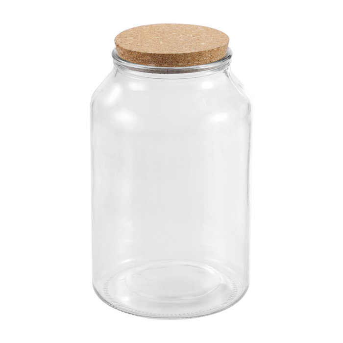 La Mediterranea Tarro de Vidrio con Tapón de Corcho 3800ml (Pack de 4)