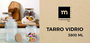 La Mediterranea Tarro de Vidrio con Tapón de Corcho 3800ml (Pack de 4)