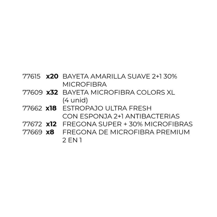 Vileda Super Precio Universal Expositor con Bayetas, Estropajos y Fregonas de Microfibra - 39 x 38 x 122 cm Vileda Super Precio Universal Expositor con Bayetas, Estropajos y Fregonas de Microfibra - 39 x 38 x 122 cm