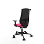 PIQUERAS Y CRESPO Silla de oficina Mardos con mecanismo Sincro, Rosa y Negro