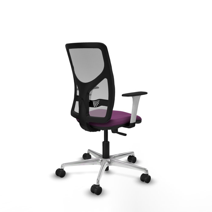 PIQUERAS Y CRESPO Silla de oficina Motilla con mecanismo Sincro, Morado y Gris