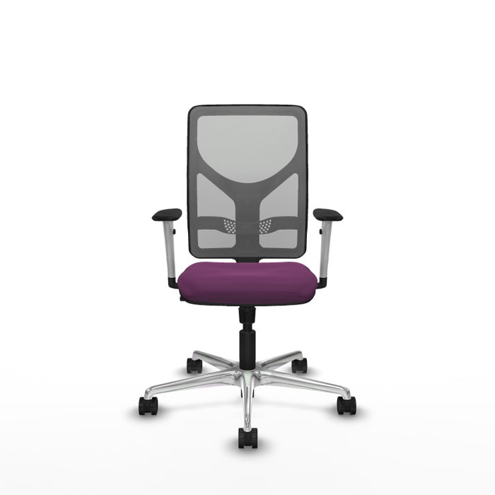 PIQUERAS Y CRESPO Silla de oficina Motilla con mecanismo Sincro, Morado y Gris