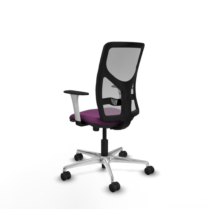 PIQUERAS Y CRESPO Silla de oficina Motilla con mecanismo Sincro, Morado y Gris