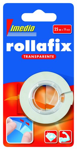 Imedio Cinta adhesiva transparente 25 m x 19 mm Imedio Cinta adhesiva transparente 25 m x 19 mm