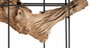 DKD Home Decor Consola de Teca y Hierro Pieza Única Negro y Natural