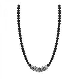 Police Collar Trango Necklace SS + Black Stones PJ.26481PSE-01