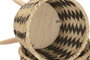 DKD Home Decor Macetero Urban Bicolor Fibra Trenzada Madera Pino 32x32x58 cm Set 3