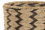 DKD Home Decor Macetero Urban Bicolor Fibra Trenzada Madera Pino 32x32x58 cm Set 3