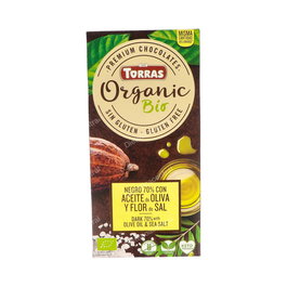 TORRAS Chocolate Negro 70% Aceite Oliva 100g Bio Sin Gluten