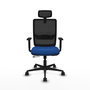 PIQUERAS Y CRESPO Silla de oficina Haches con mecanismo Sincro/Traslack Azul y Negro