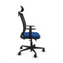 PIQUERAS Y CRESPO Silla de oficina Haches con mecanismo Sincro/Traslack Azul y Negro