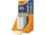 BIC Bolígrafo BIC Cristal Glacé, Punta 1.0 mm, Tinta Azul o Negra, Cuerpo Mate-Brillo, Colores Surtidos