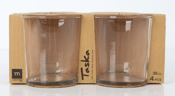 La Mediterranea Set 4 Vasos Pinta 360 cc ø8.1x9 cm (12 Cajas)