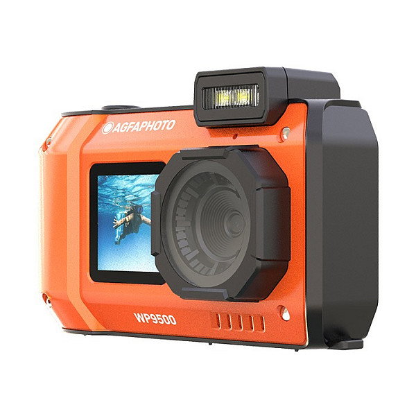 AgfaPhoto Realishot WP9500 Cámara Compacta Resistente al Agua, 5K Ultra HD 24 MP, Sensor CMOS, 18x Zoom Digital, Color Naranja AgfaPhoto Realishot WP9500 Cámara Compacta Resistente al Agua, 5K Ultra HD 24 MP, Sensor CMOS, 18x Zoom Digital, Color Naranja