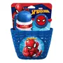 Disney Spider-Man Set Papelera, Botella y Timbre para Bicicleta y Scooter