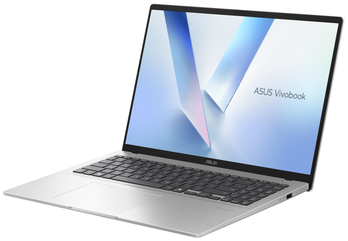 ASUS Vivobook 16 X1607CA-MB076 Copilot+ PC - Ordenador Portátil 16" WUXGA, Intel Core Ultra 7 255H, 32GB RAM, 1TB SSD, Intel Arc 140T, Sin SO, Plata, Teclado QWERTY Español