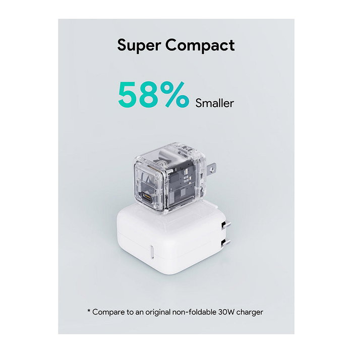 AUKEY Cargador Comet Mini 30W 1 Puerto USB C Gris Carga Rápida para Móviles Tablets