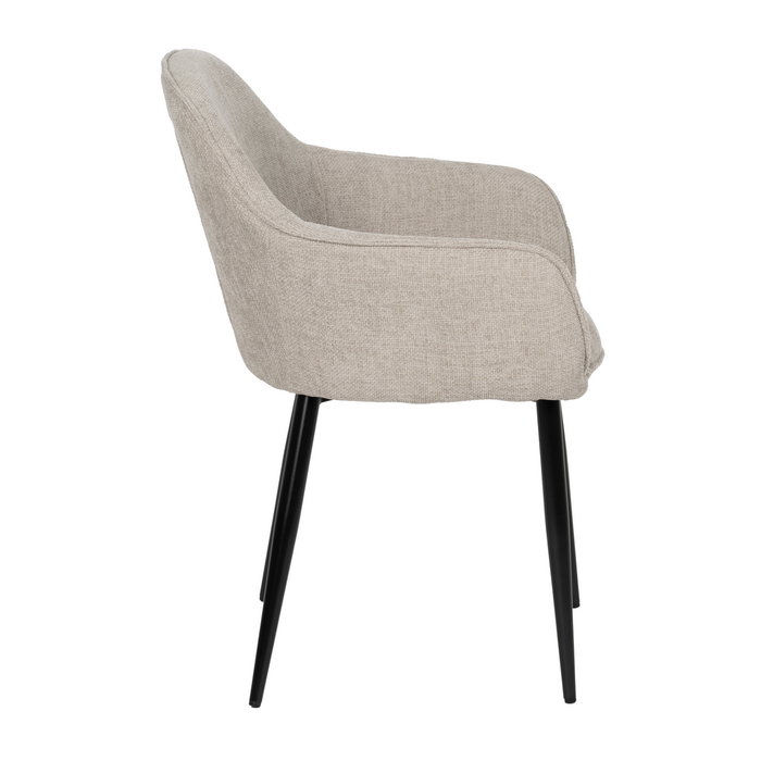 Silla Gris Tejido-Metal Contract 61 X 59,50 X 83 cm (Set de 2)